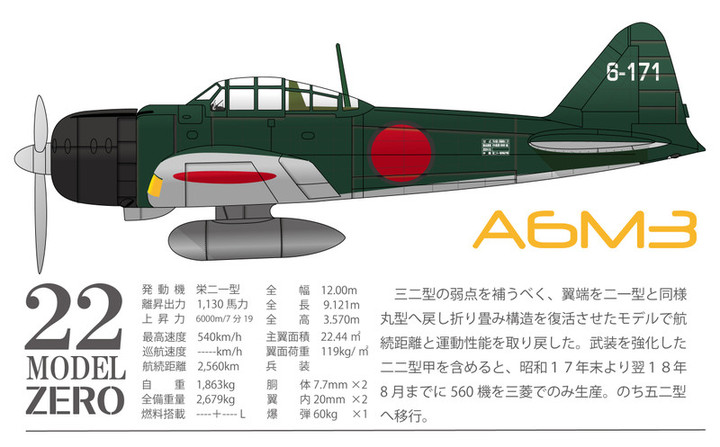 空のカケラ ライブラリ : 零戦の型式雑学 21型から52型、64型まで