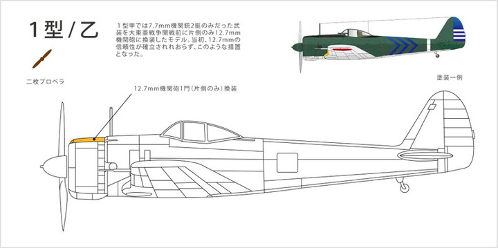 空のカケラ ライブラリ : 一式戦闘機「隼」型式の違い