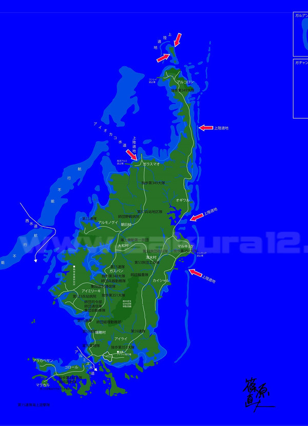 パラオ・バベルダオブ島の地図