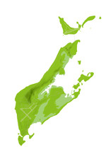 ペリリュー島地図02（フリー素材）